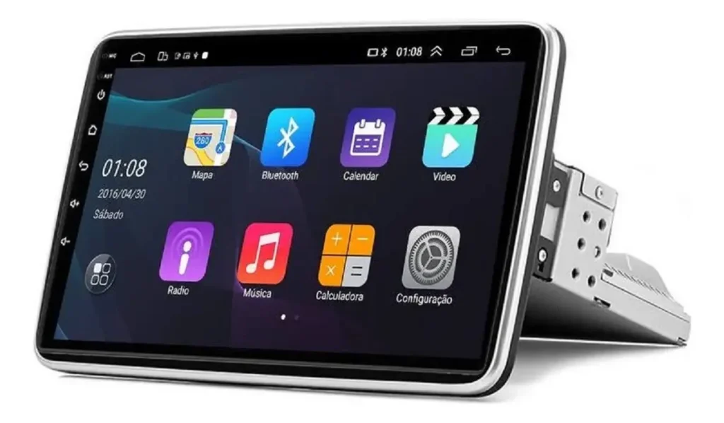 Rádio Mp5 10.1” Premium Rotate Tela Touch 2g+32g Android