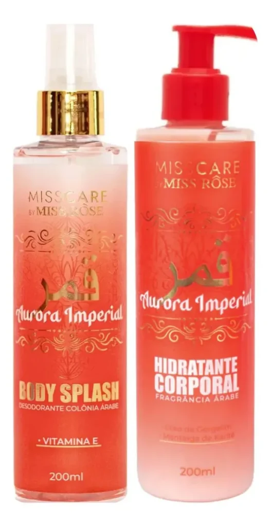 Kit Body Splash + Creme Hidratante Aurora Imperial Miss Rôse